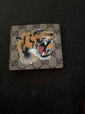 Designer-Inspired Brown Tiger Print Men's Bi-Fold Wallet